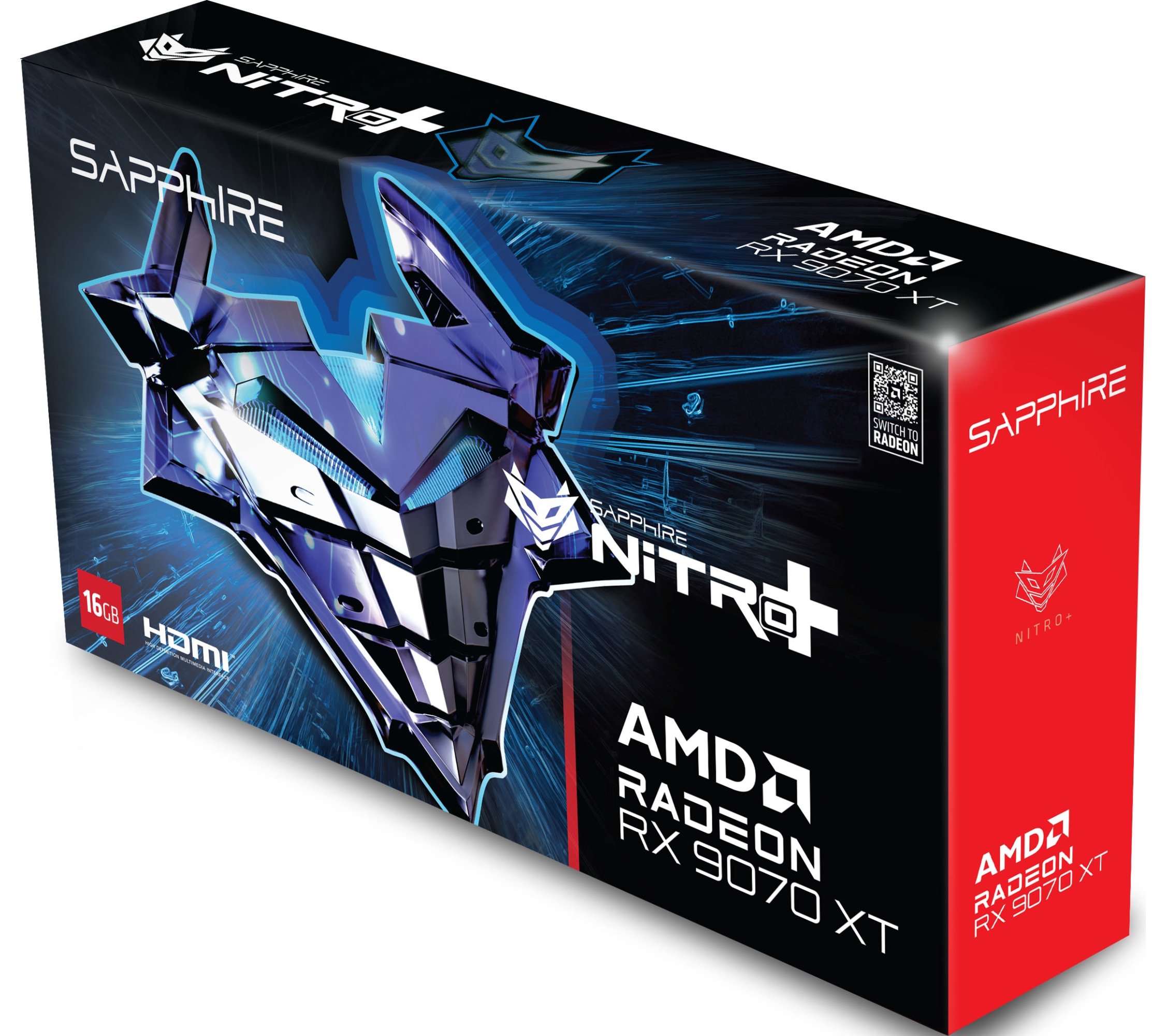 Видеокарта Sapphire PCI-E Radeon RX 9070 XT 16GB DDR6 Nitro+
